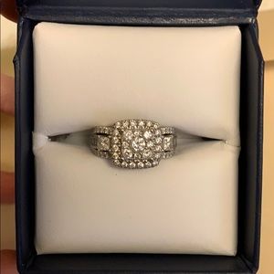 14k white gold 1ct diamond ring
